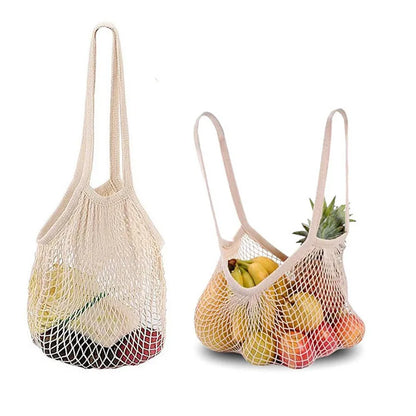 Reusable Cotton Mesh Grocery Bags – Washable Organic Tote for Fruits, Vegetables & Daily Shopping