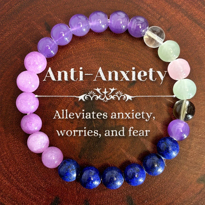 Natural Healing Stone Intention Bracelets – Chakra, Anxiety Relief, Prosperity, Grounding, and Emotional Balance