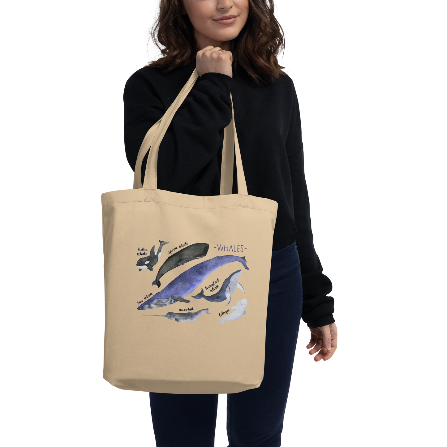 Whales of the World — Organic Cotton Tote Bag
