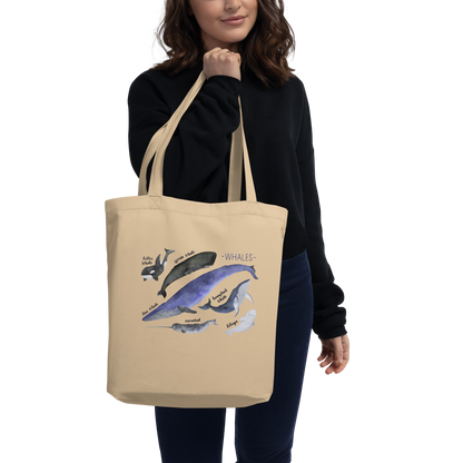 Whales of the World — Organic Cotton Tote Bag